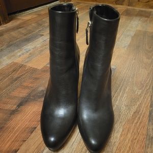 Black nine west booties